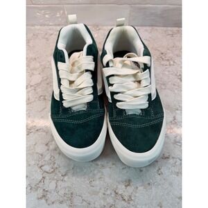 Vans Knu Skool Green White Suede Water Repellent Sneakers Mens 9.5 W 11 NEW